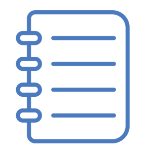 libreta de campo azul